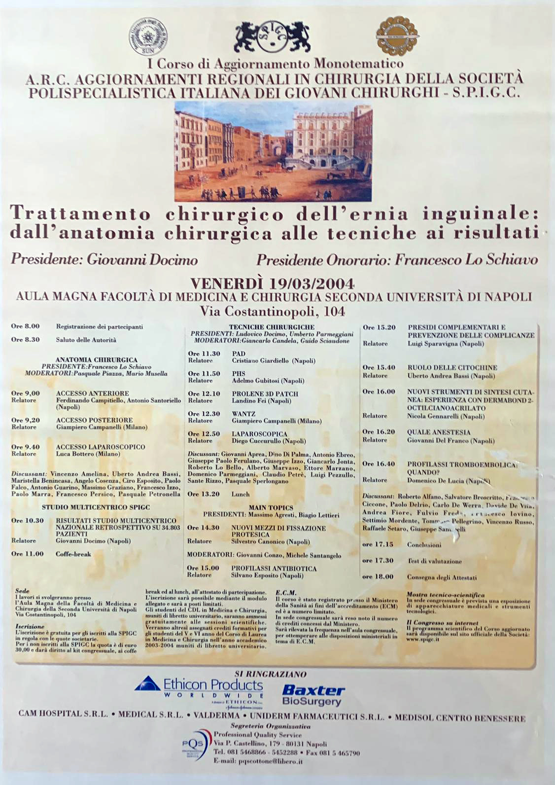 Trattamento chirurgico dll’ernia inguinale…19/03/2004